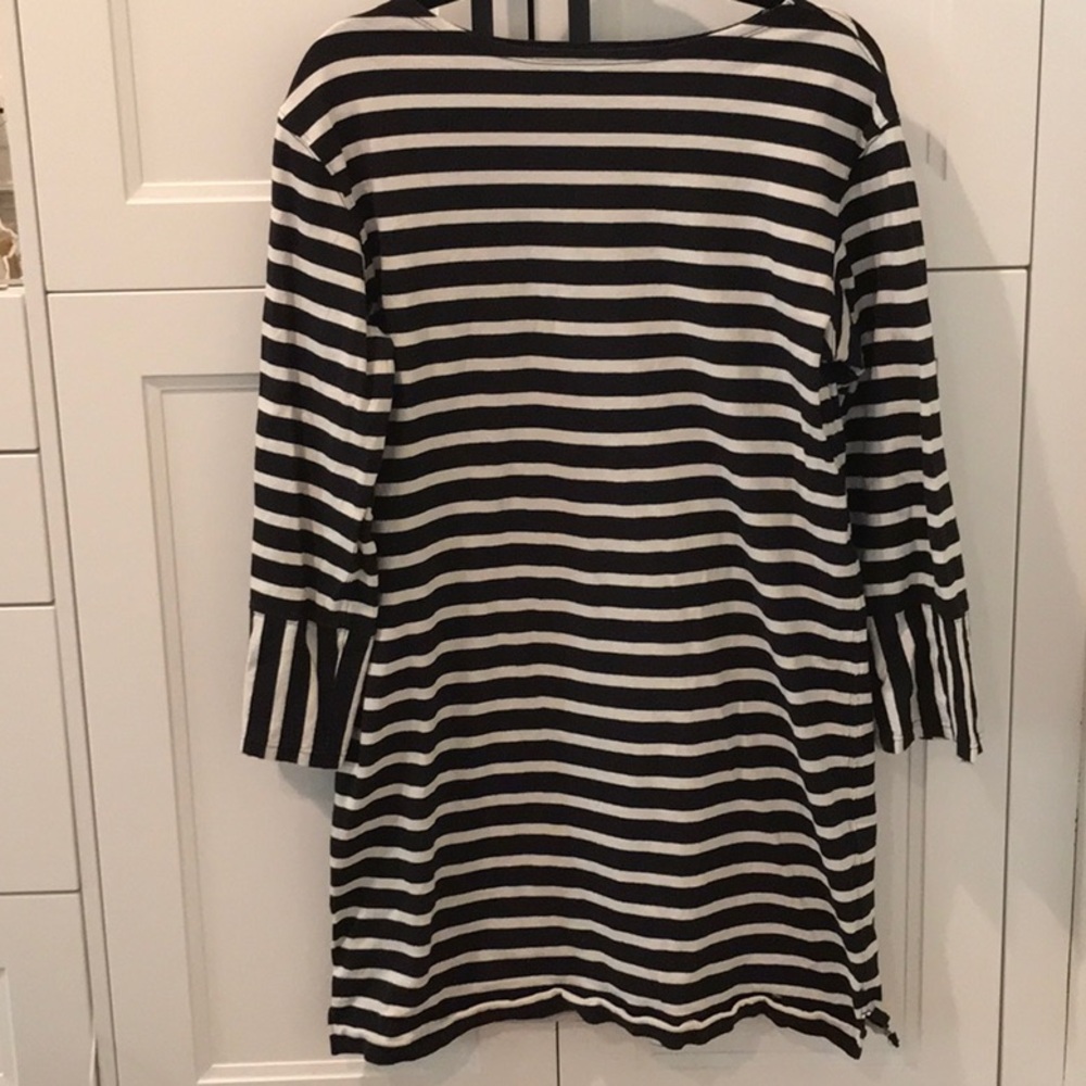 Everlane Black and White Striped Dress